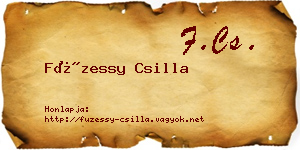 Füzessy Csilla névjegykártya