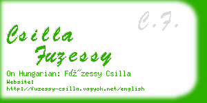 csilla fuzessy business card